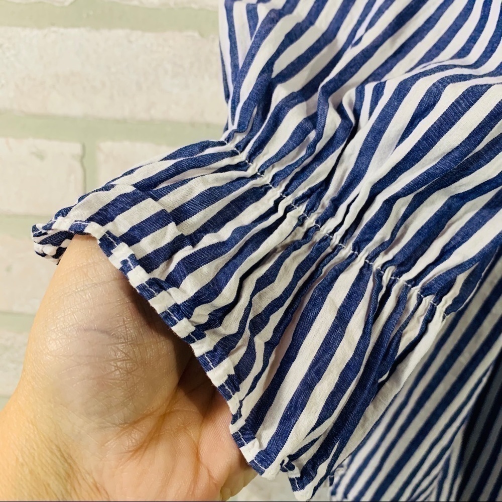 J.O.A. Off The Shoulder Stripe Top on Blue… - Picture 8 of 10